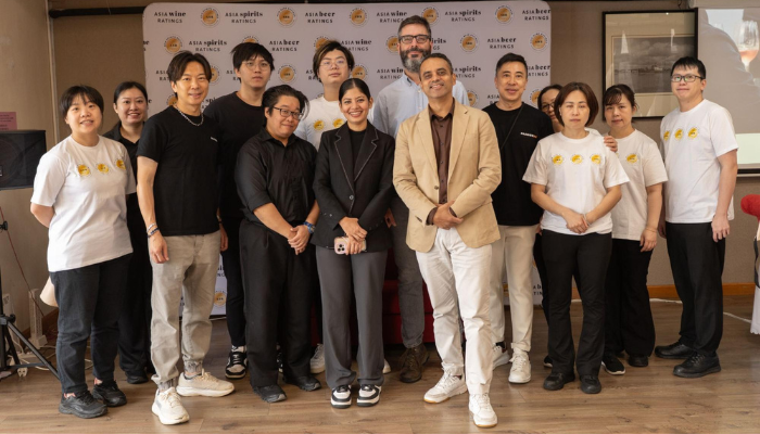 Staff at Asia Wine Rating, along with Sid Patel and Ankita Okate. Asia Wine Ratings is hosted by Beverage Trade Network