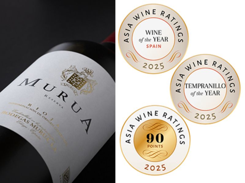 Photo for: Murua Reserva logra un triple reconocimiento en el Concurso Internacional Asia Wine Ratings